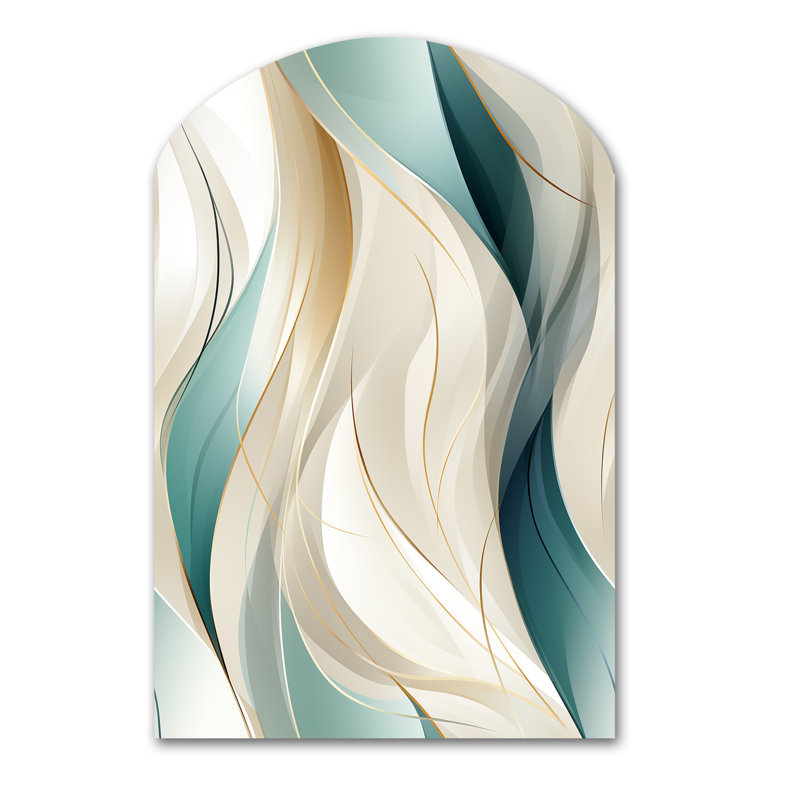 Crissie - décoration murale abstraite en forme d'arche, sculpture murale asymétrique en métal, H 43 po x l 33 po
