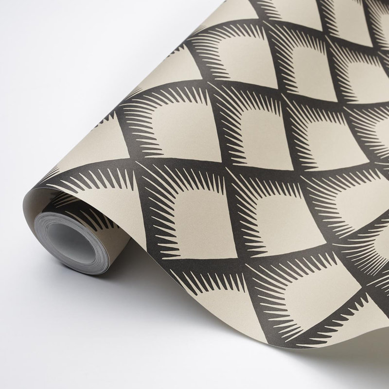 Schumacher x Neisha Crosland Maize Wallpaper, Black/White