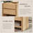 25" Tall Modern End Table Set of 2,23.6" W Side Table with with Charging Station,Wood End Table w/2 Storage Drawers -123028528-129777360-129679276