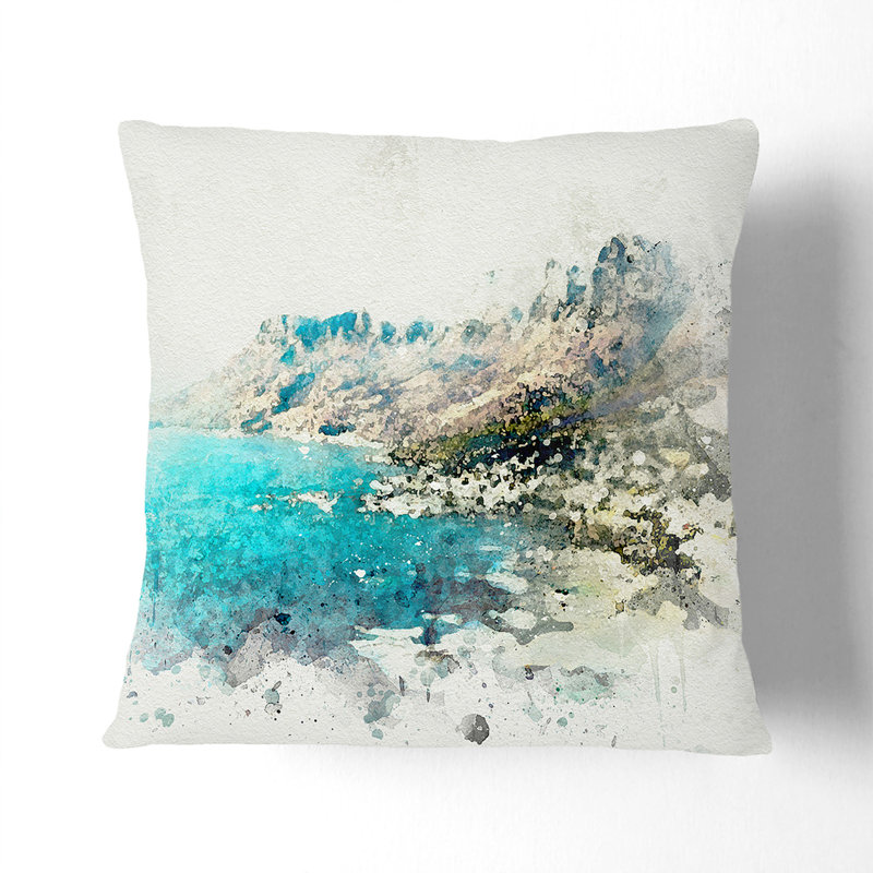 Abstract Square Throw Cushion, 55cm H x 55cm W x 20cm D