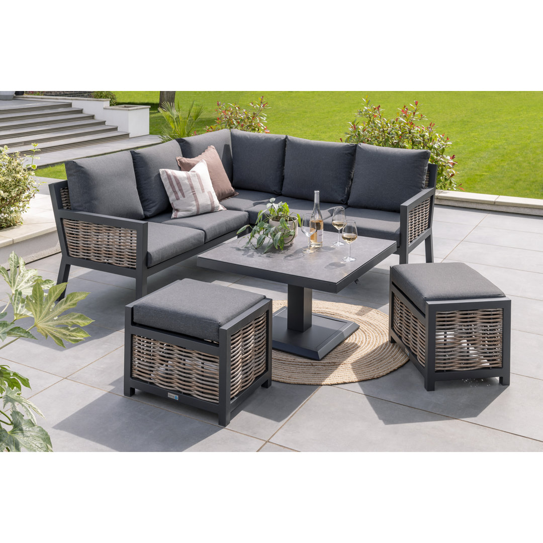 Nalayna - Langham Mini Corner Set with Gas Adjust Table