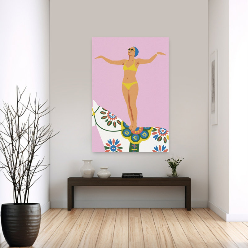 Joyeux acrobate sur cheval, art rétro rétro