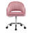 Modern Swivel Velvet Upholstered Office Chair with Armrests-866054343