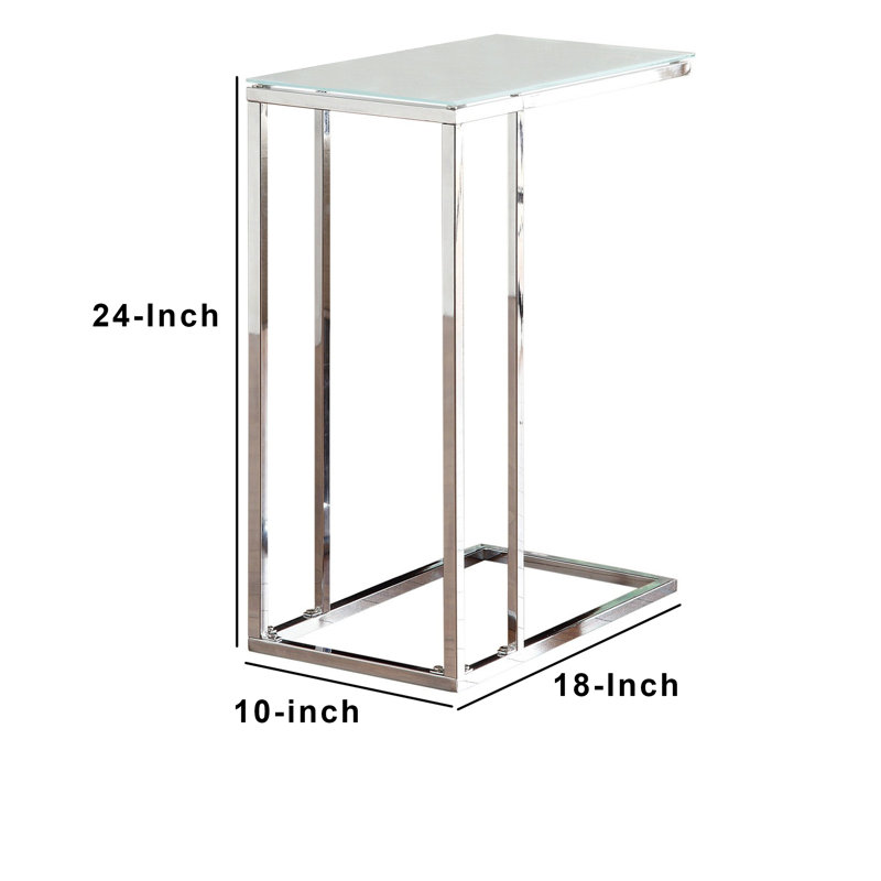 Yestin Glass Top End Table