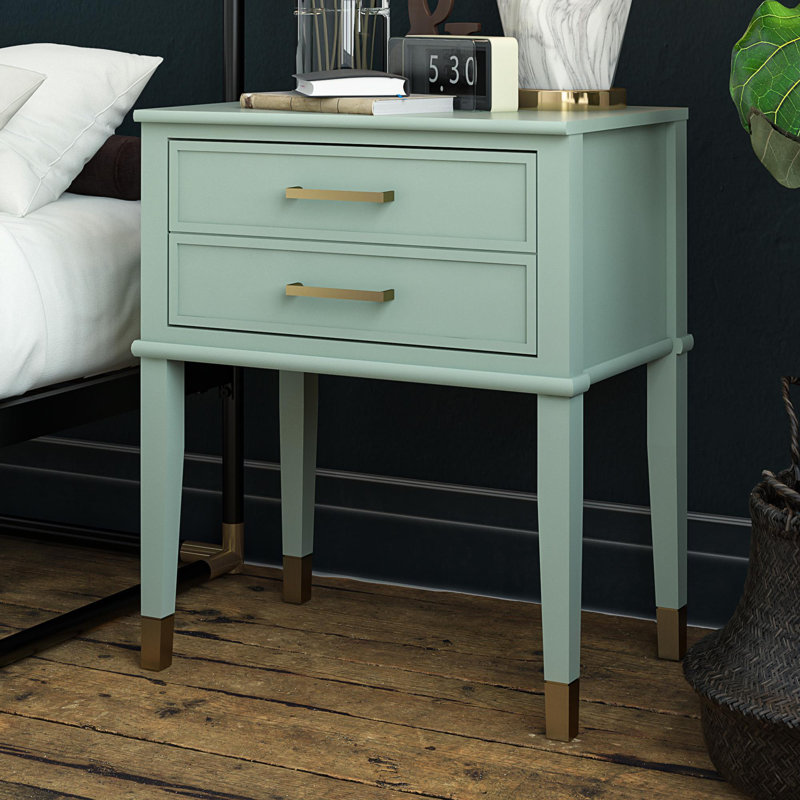 Westerleigh 1-Drawer Nightstand, Pale Green