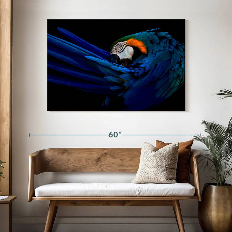 Majestic Macaw, 32" H x 48" W