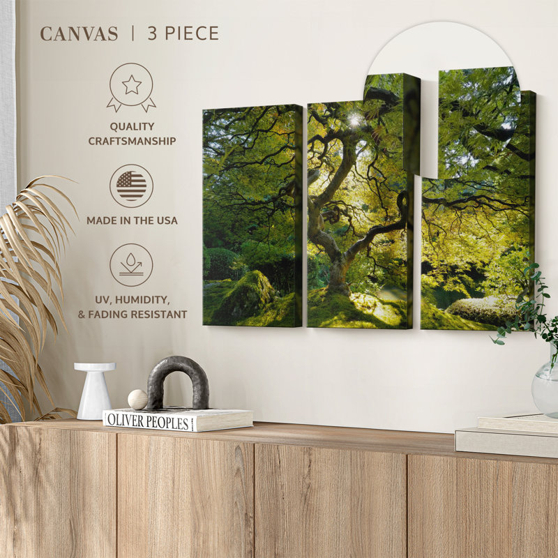Nature, «Japanese Maple Garden Canvas Print» sur, H 28 po x l 45 po x P 1,25 po