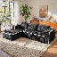 Canapé surdimensionné de 120 po avec méridienne Boneless, canapé modulaire avec assise profonde et accoudoirs larges, canapés rembourrés en forme de L pour le salon, sans assemblage-1374544481-1375688931