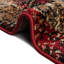 Tapis contemporain Qrutwood de couleur bourgogne et beige-1045383108