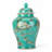 Turquoise Scenic Lidded Jar