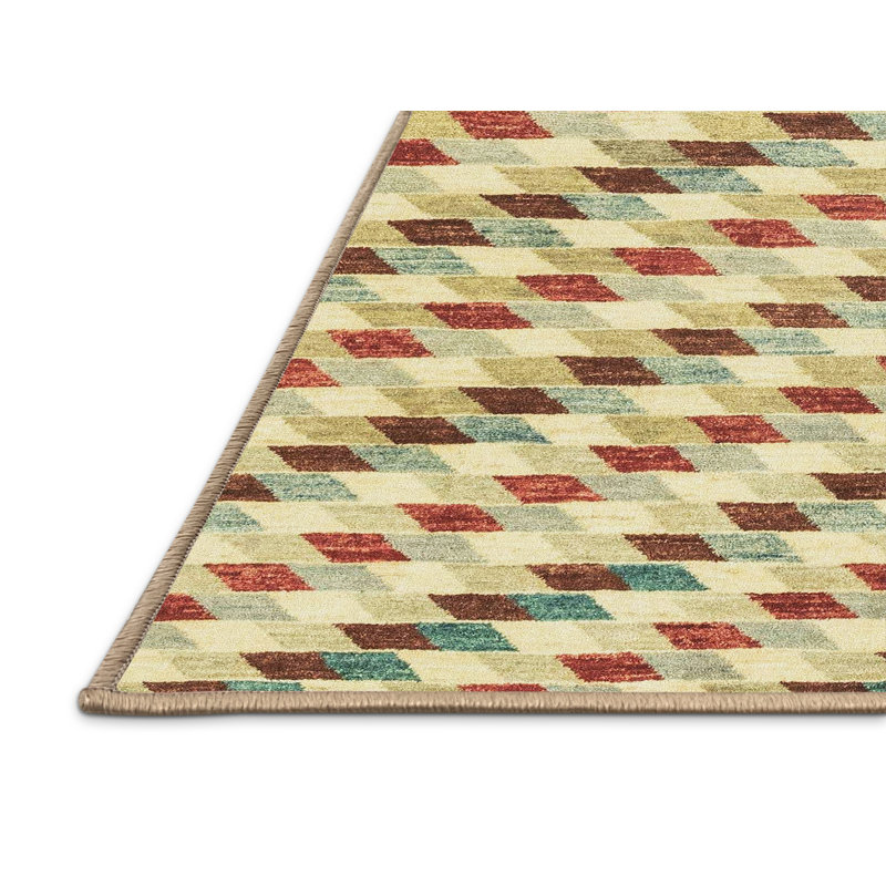Geometric Indoor Rug, Rectangle 2' x 3'