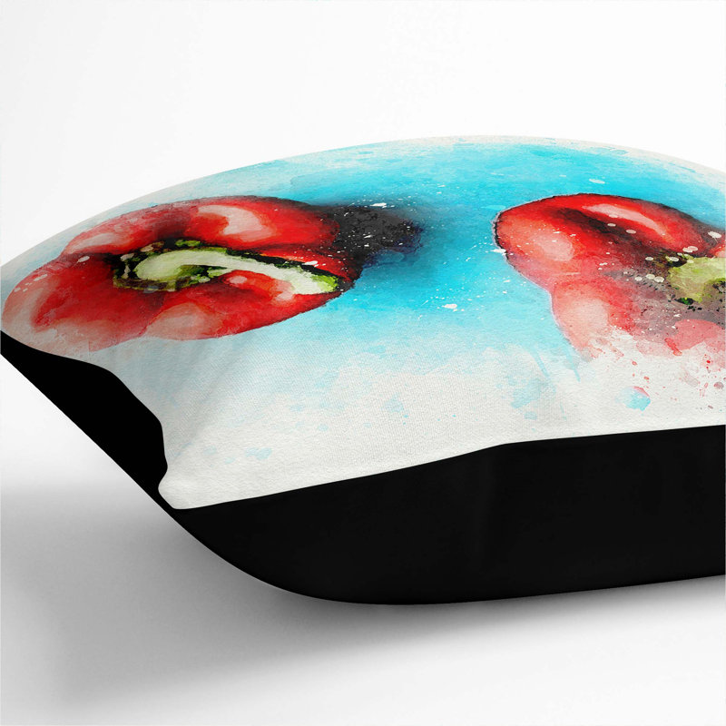 Square Throw Cushion, 40cm H x 40cm W x 15cm D, Black