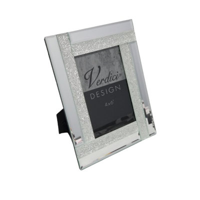 Silver Metal Mirrored Picture Frame