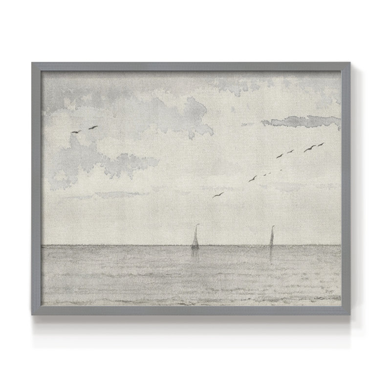 Paysages rétro-CCXC-reproduction encadrée, Gris, H 16 po x l 20 po