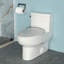 Modern Ceramic One Piece Toilet - Siphon Flush, Soft Close Seat, High , Low Water Absorption, Easy To Install, White With Seat Sleek Appearance, Flushing, Comfortable