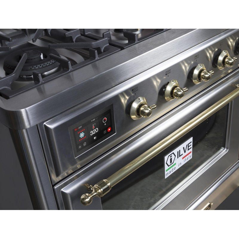Majestic II 48" 5.02 cu. ft. Freestanding Dual Fuel Range with Griddle, Blue Gray/Bronze, Natural Gas
