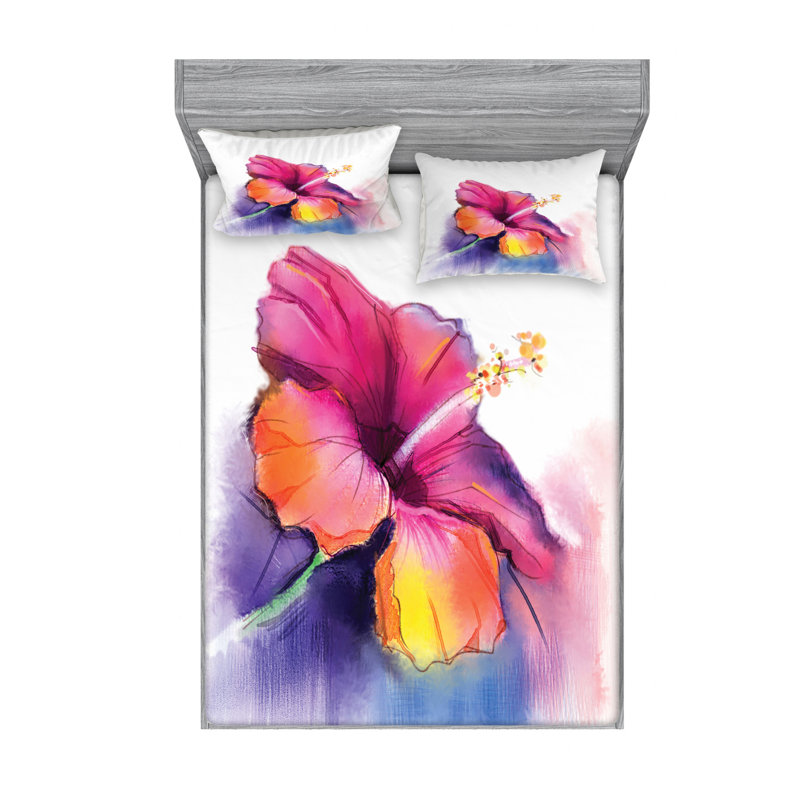 Microfiber Sheet Set, Queen Sheet Set with Fitted Sheet
