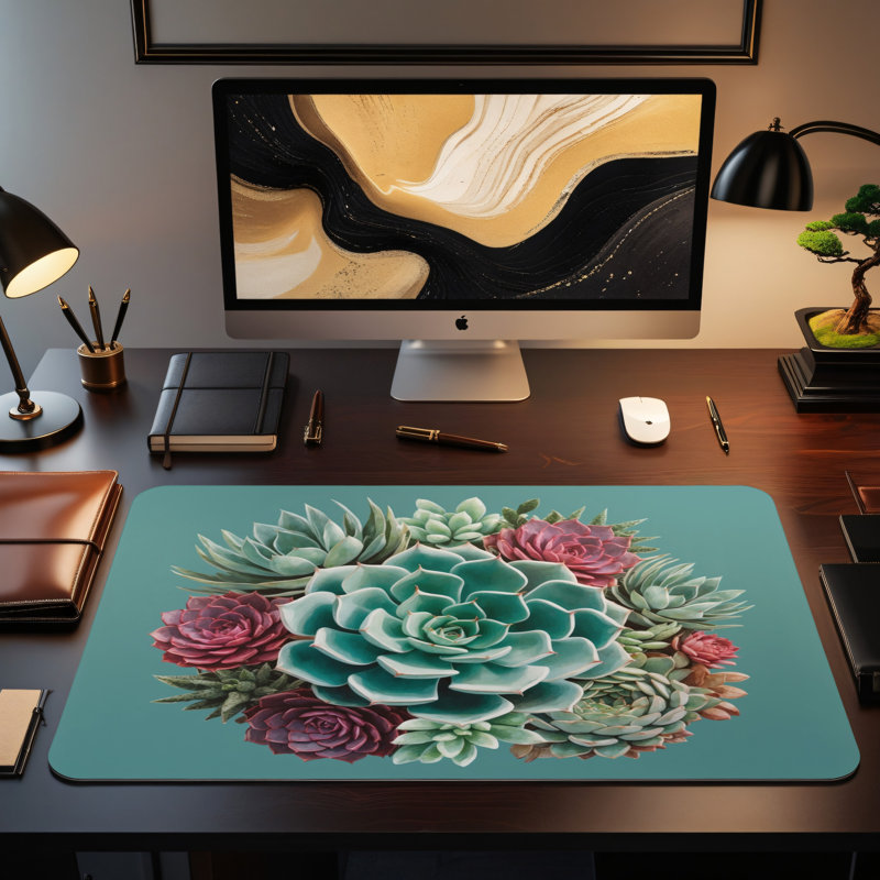 Polyester Desk Pad, 14.4x12.1