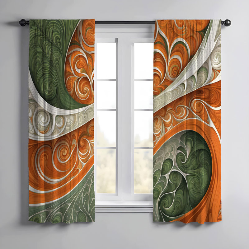 Paire de rideaux semi-transparents Elenoa, L 40 po x L 61 po