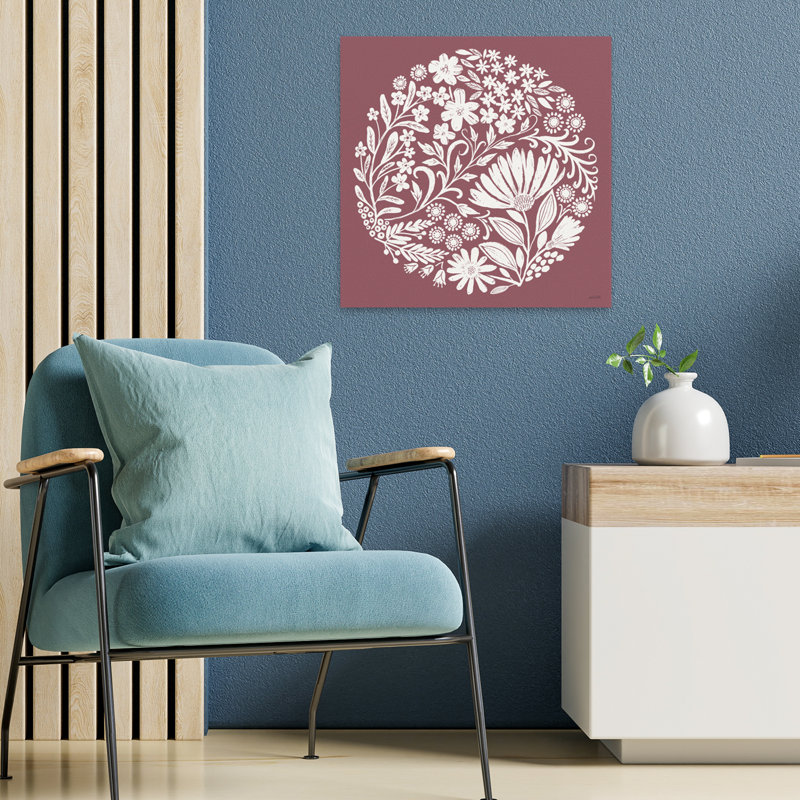Art floral contemporain, H 18 po x l 18 po