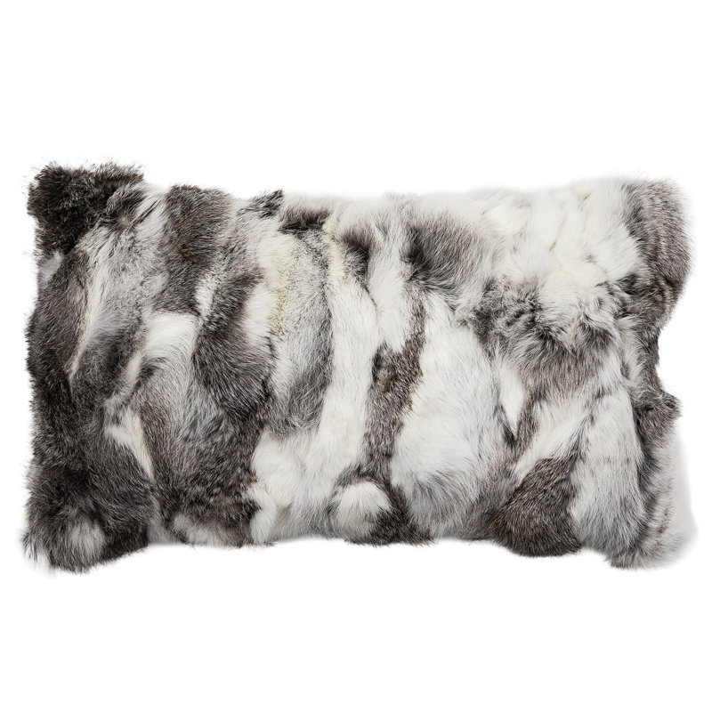 Coussin Mira, H 12 po x l 20 po, Gris