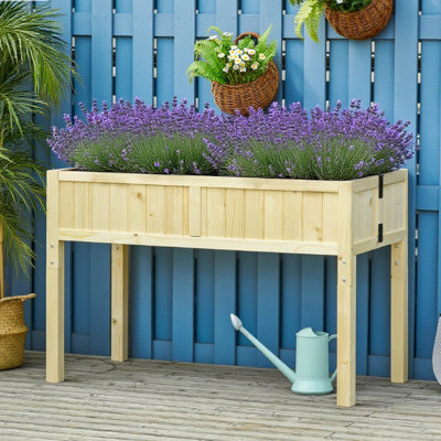 Jardinière surélevée avec jardin