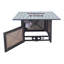 Table de foyer d'extérieur au propane en aluminium H 25 po x l 42,99 po