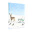 Animaux, hiver, cerf, renard, oiseaux, scène de neige-2023821756