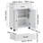 Rolling Kitchen Island Cart with Storage Cabinet and Power Outlet, White