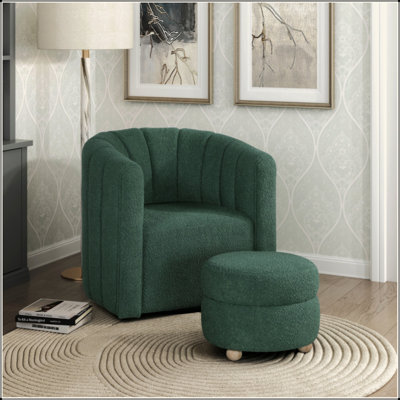 Mobilier de salon moderne et pivotant avec repose-pieds Boucle