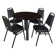 Kee Round Breakroom Table Top, 4 Restaurant Stack Chairs