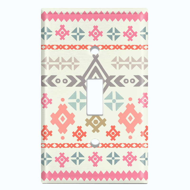 Patterned 1 - Gang Toggle Light Switch Standard Wall Plate