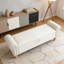 Banc de rangement avec repose-pieds, repose-pieds rembourré
