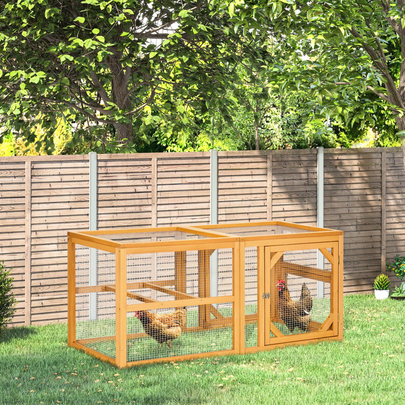 55 po Poulet en bois additionnel de: Poulailler d'extérieur polyvalent et protecteur pour 2 à 4 poulets - avec accès facile