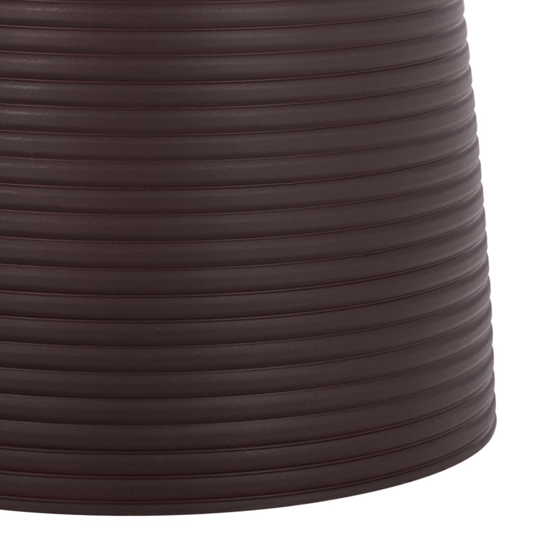 Rodolfo Aluminum Pedestal End Table, Dark Red