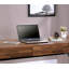 Bureau d'ordinateur industriel avec trois tiroirs de rangement, prise USB et prise de courant, pieds en X au fini noir