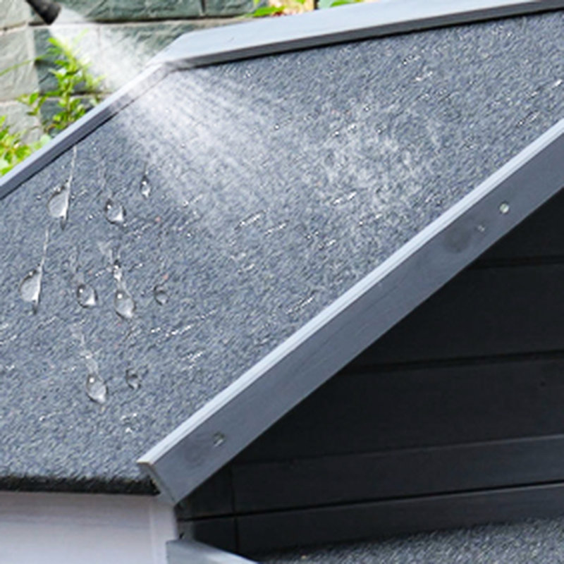 Big Dog House avec plancher imperméable - Garde l'intérieur des animaux de compagnie en bois massif gris sec à la décoloration et aux dommages