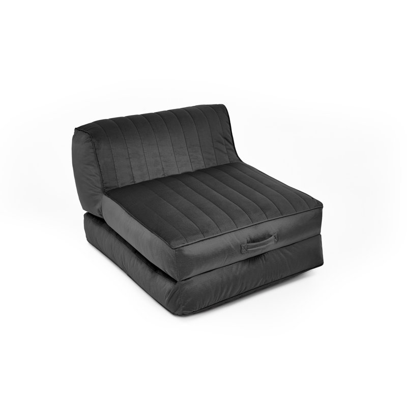 Upholstered Chaise Lounge, Polyester anthracite