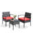 Ivancea 2 - Person Wicker Patio Dining Set with Square Table , Cushions Included-1457826171