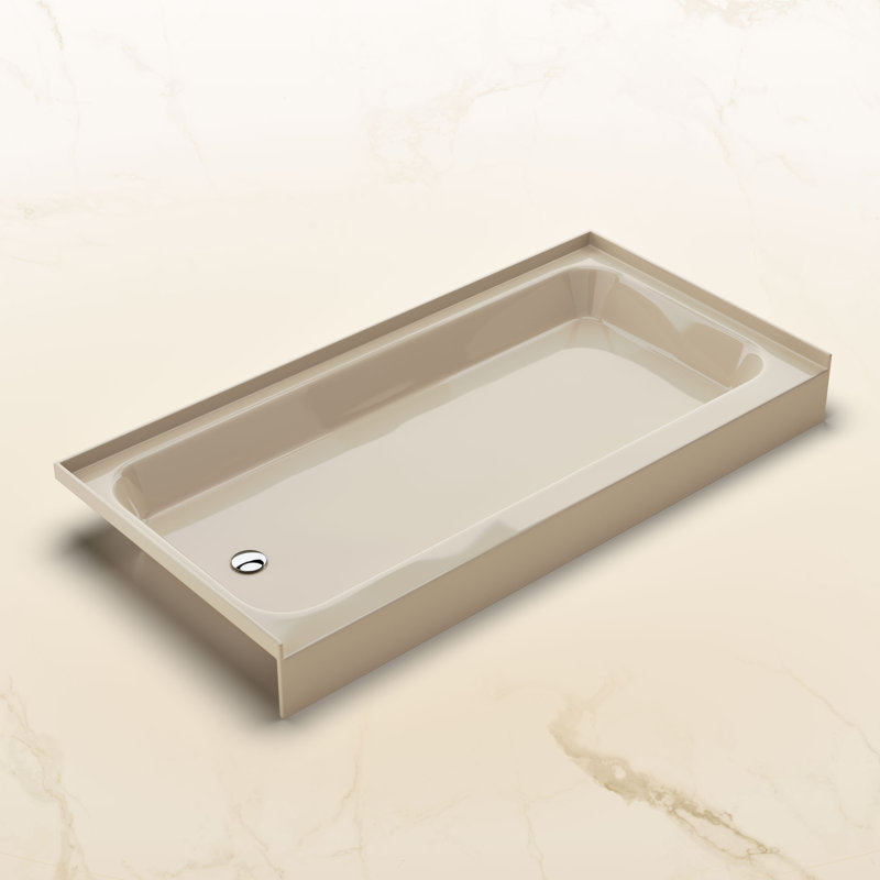Voltaire 60 X 30 Shower Pan Base, Bisque, Left