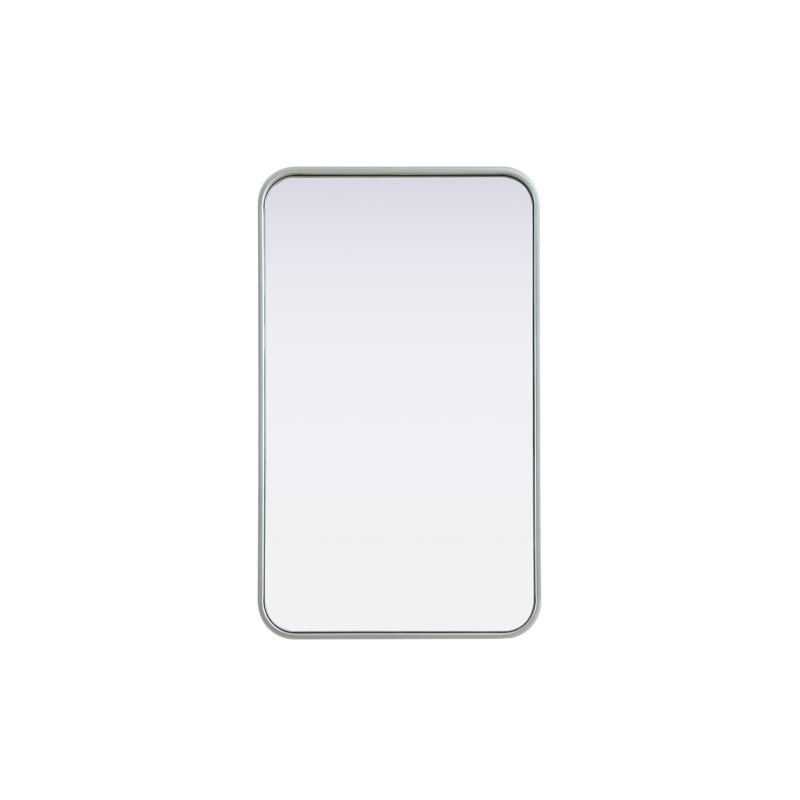 Erath Contour Metal Mirror, Silver, 30" x 18"