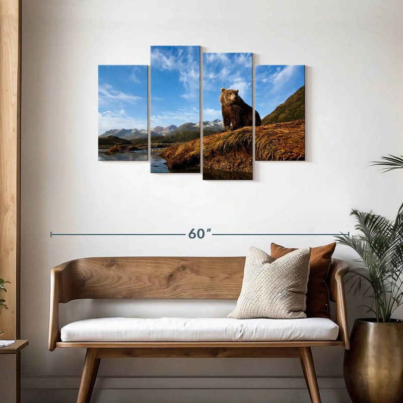 Brampt Brown Bear In Katmai National Park, 27" H x 43" W