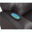 Fauteuil inclinable électrique avec 2 porte-gobelets | Noyer brun | Similicuir