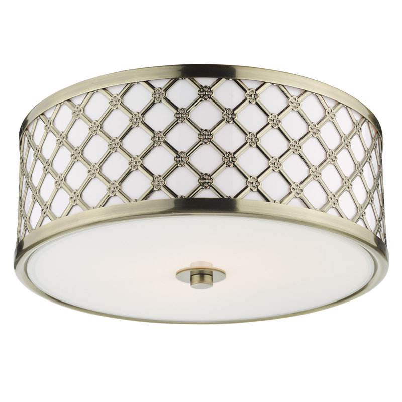 Andrasta Glass Flush Mount, Chrome