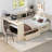 Full Size daybed with Storage Shelves, Drawers and charging Station-1882269205