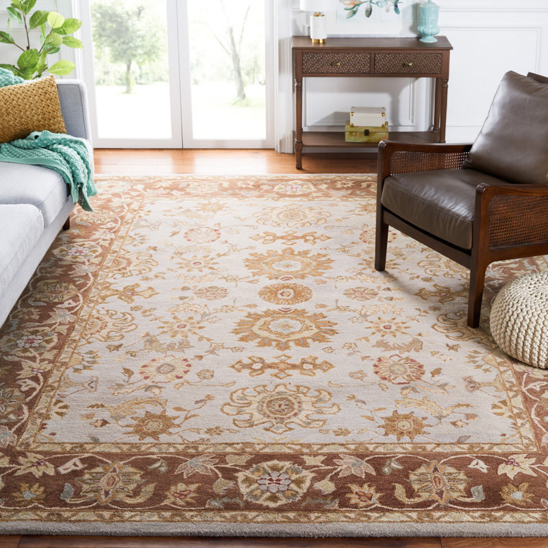Tapis oriental en laine touffeté à la main Tingley, Rectangle 9 pi 6 po x 13 pi 6 po