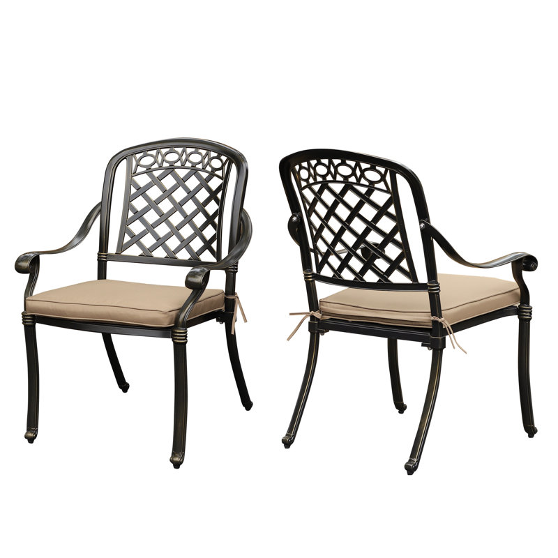 Brade Premium All-Weather Wicker Outdoor Stacking Dining Armchair with Cushion