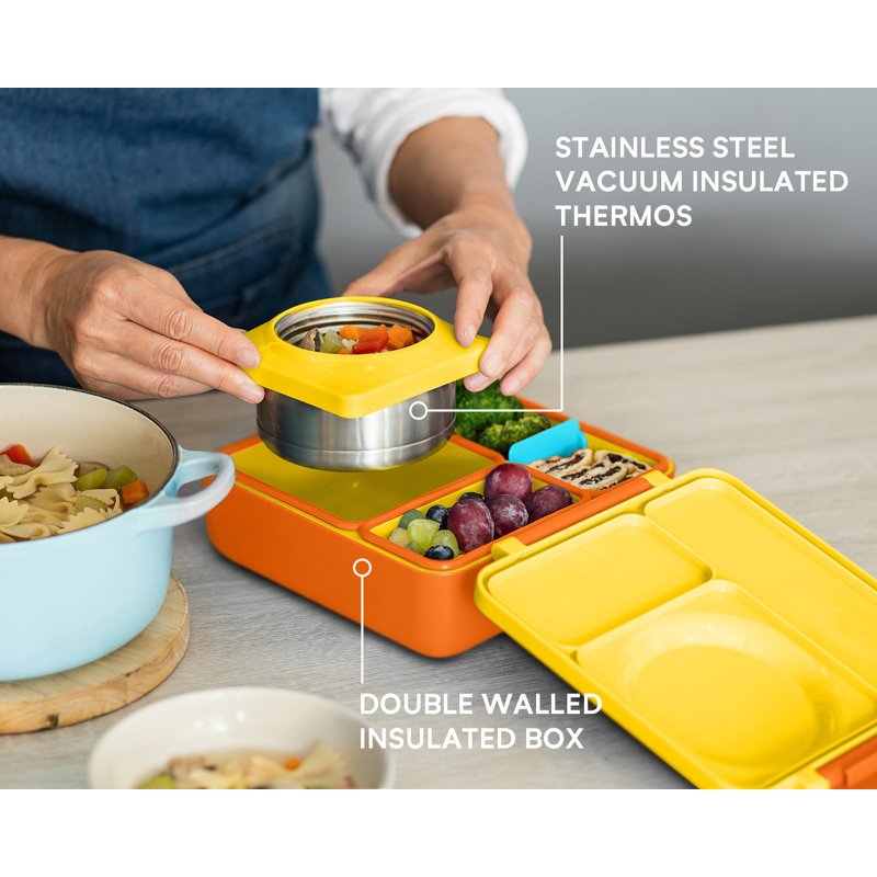 Sunshine Yellow Stainless Steel Insulated Bento Box