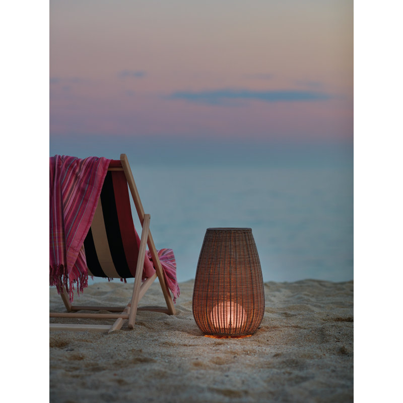 Amphora LED Floor Lamp, Rattan Brown