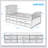 Solid Wood Storage Bed – 6 Drawers, Platform Design – Slat Support, No Box Spring Needed-66100142